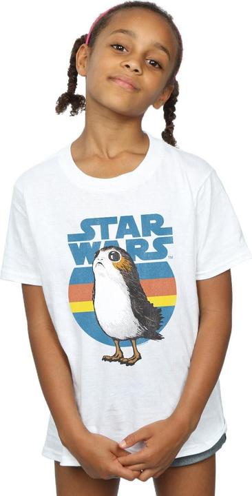 Actual product image Star Wars Girls The Last Jedi Porg Cotton T-Shirt (152, 158)