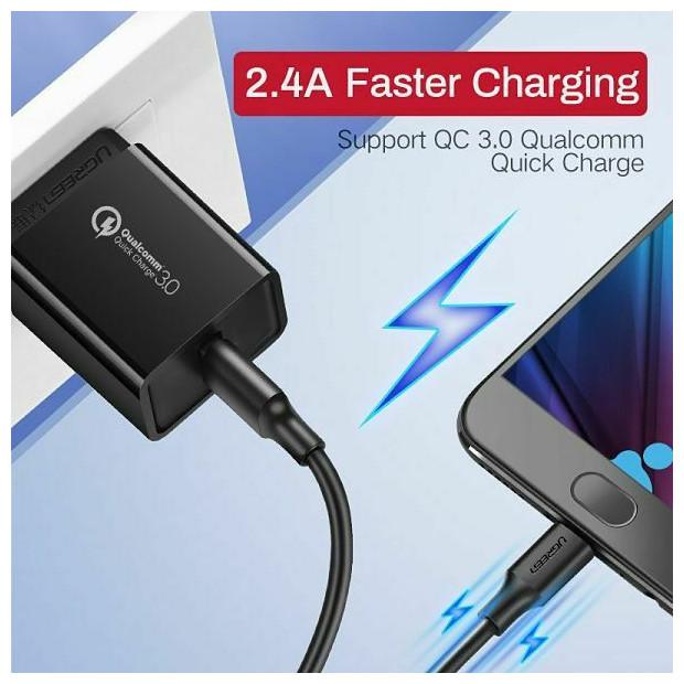 Immagine prodotto Ugreen Cavo micro USB QC 3.0 2.4A 2m (bianco) (2 m)
