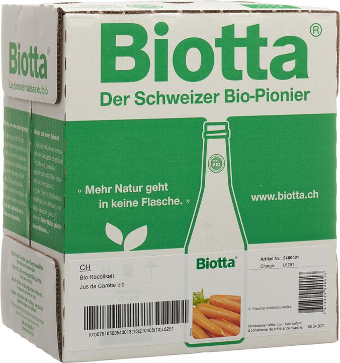 Actual product image Biotta Karotte (6 x 50 cl)