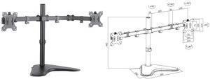 Actual product image LogiLink 2-fold monitor desk stand (Table, 32")