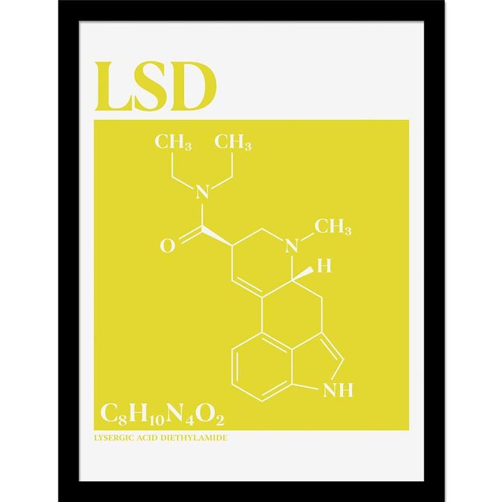 Produktbild Drug Science Gerahmtes Poster LSD (40 x 30 cm)