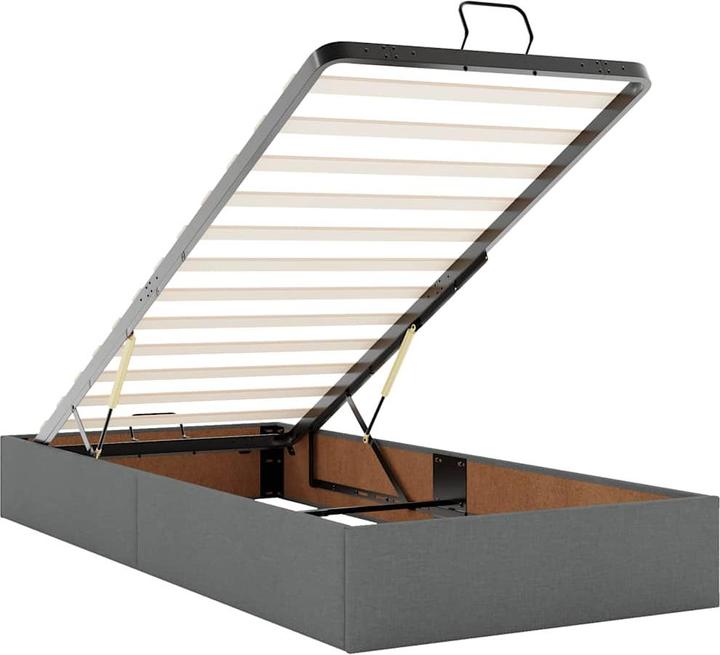 Produktbild VidaXL Ottoman-Bett mit Matratzen Dunkelgrau 160x200 cm Stoff (160 x 200 cm)