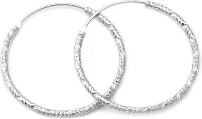 Beneto Luxury round silver earrings AGUC644 - Diameter: 1.4 centimeters (L)
