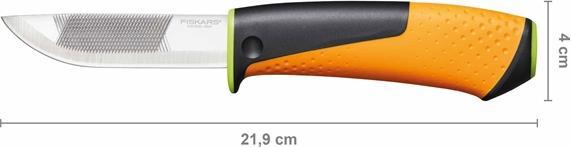 Produktbild Fiskars Hochleistungsmesser inklusive Holster mit integriertem Messerschärfer, Gesamtlänge: 21,9 cm (21.90 cm)