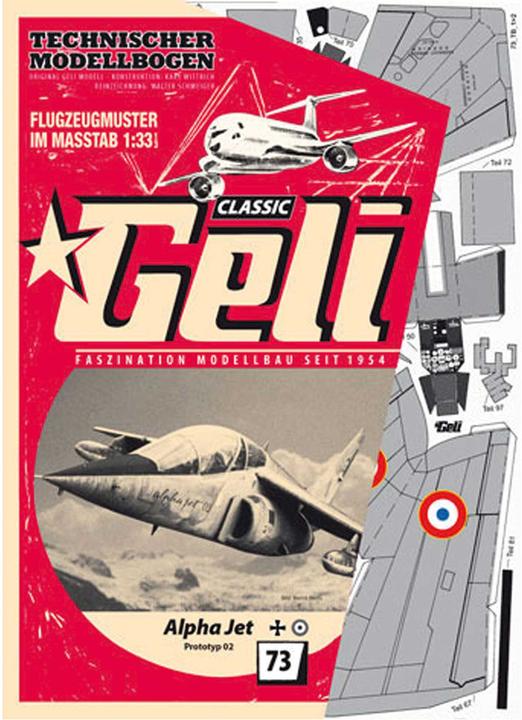 Produktbild Geli alpha jet prototyp 02 kartonmodell