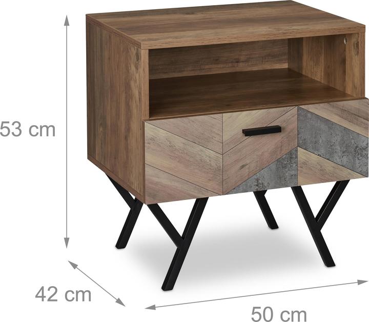 Actual product image Relaxdays Bedside table (50 x 42 x 53 cm)