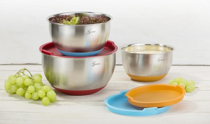 Produktbild Genius Edelstahl Schüssel Set (22 cm, 3 l, 3 x)