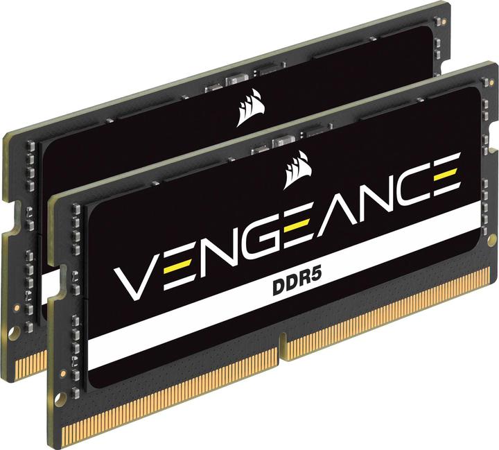 Produktbild Corsair DDR5, 5600MT/s 64GB 2x32GB SODIMM, Unbuffered, 48-48-48-90, Black PCB, Std PMIC, 1.1V, VENGEANCE DDR (2 x 32GB, 5600 MHz, DDR5-RAM, SO-DIMM)