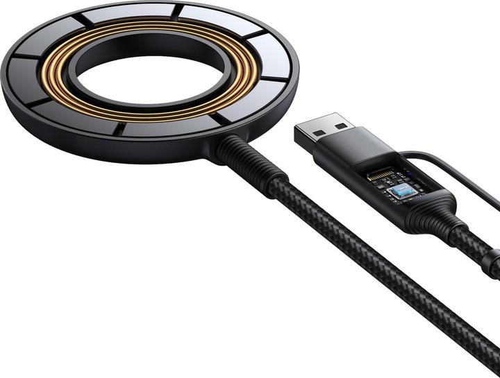 Produktbild Joyroom kabelloses magnetisches Ladegerät 15W schwarz (JR-WQM03) (15 W)