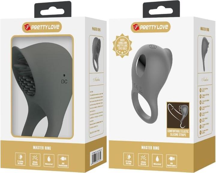 Produktbild Pretty Love - Nimbus Vibratorring Mit Zunge Grau