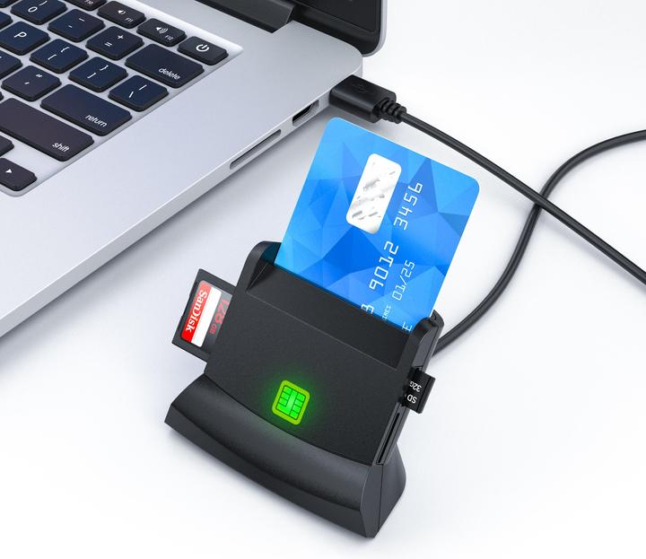 Produktbild CSL USB Speicherkartenleser, Chipkartenleser, SmartCard Reader, Cardreader, SIM Cards, SD, Micro SD (USB)
