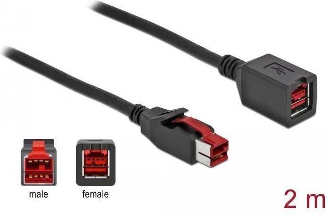 Actual product image Delock PoweredUSB extension cable (2 m)