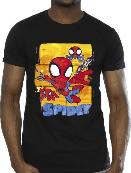 Actual product image Mens Spidey And His Amazing Friends Flying T-Shirt (XL)