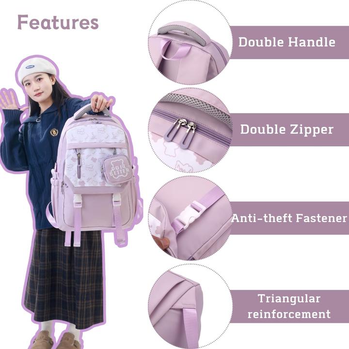 Actual product image Only-Bags.Store School backpack School bags for teenagers Waterproof backpack Lightweight school bags for teenagers