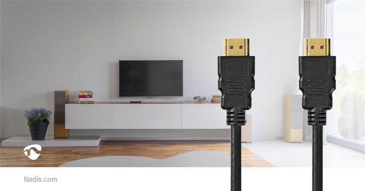 Image du produit Nedis Câble HDMI ultra-rapide de 2m avec Ethernet, plaqué or (noir) Prise en charge : 8K à 60H (2 m, HDMI)