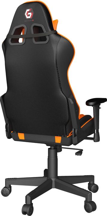 Produktbild Gembird GC-SCORPION-04X Gaming-Stuhl "SCORPION", schwarz und orange, Stoffsessel mit orangefarbenen Kunst...