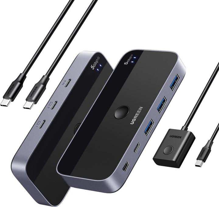 Immagine prodotto Ugreen USB 3.0 2x4 switch / switch CM687 (USB-C, 4 Porti)
