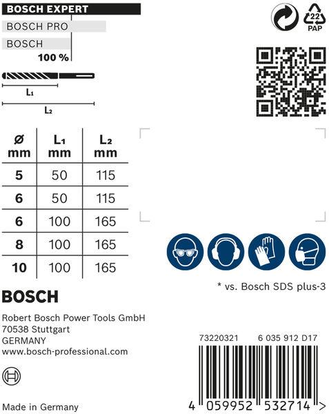 Nutritional values and ingredients Bosch Professional Zubehör EXPERT SDS plus-7X hammer drill bit set, 5/6/6/8/10 mm, 5 pcs. (5.0 mm, 6.0 mm, 10.0 mm, Ø 8.0 mm)