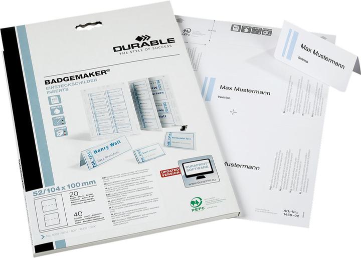 Actual product image Durable Replacement labels