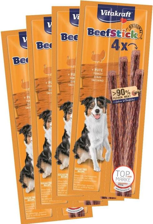 Image du produit Vitakraft Leckerli Beef-Stick Dinde, 4 x 4 pcs. (16 pcs, 192 g)