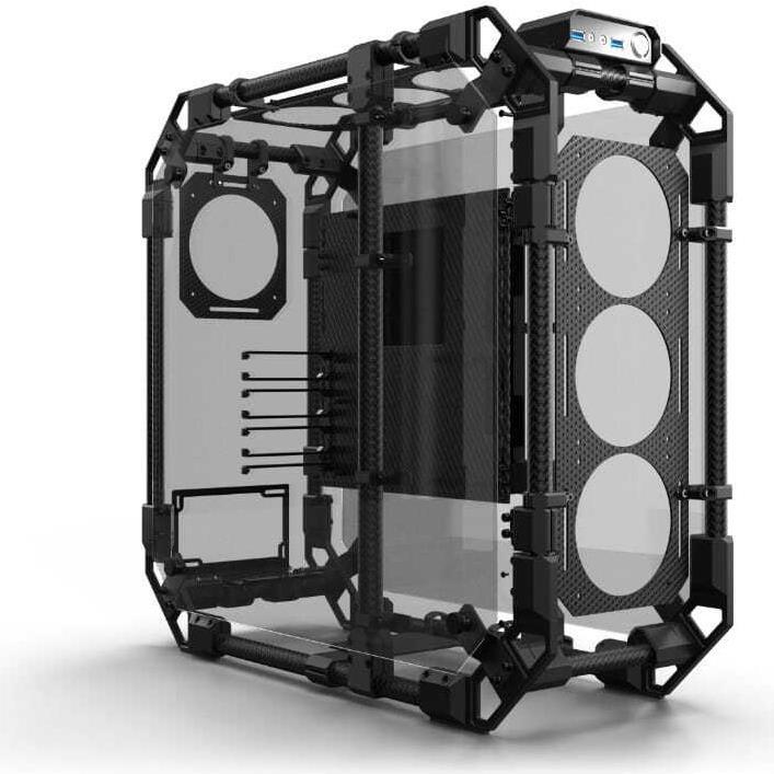 Actual product image Alphacool GHE Apex Skeleton Carbon housing (ITX, ATX, mATX)