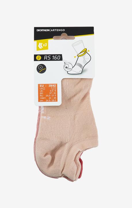 Produktbild Artengo Tennissocken Low 3er Pack - RS160 rosa (35, 38)