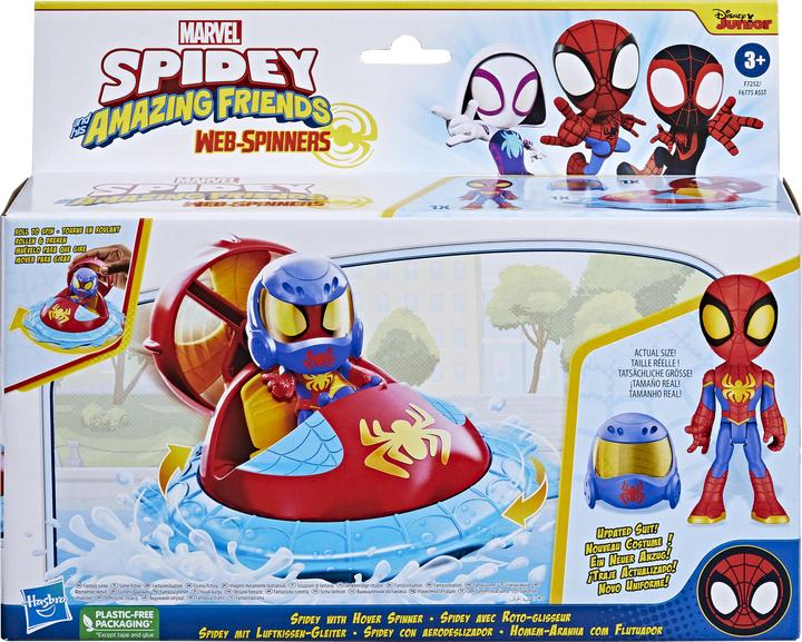 Actual product image Hasbro Spidey and His Amazing Friends Web Spinners Spidey with Air Glider