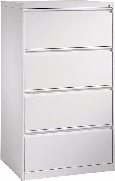 Actual product image C+P ACURADO suspension filing cabinet, 2 track, 4 drawers, light grey. (136 x 79 x 59 cm)
