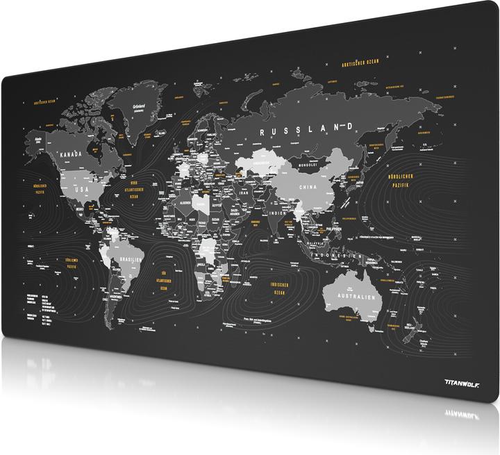 Actual product image Titanwolf Gaming mouse pad, 1600 x 600mm XXXL speed gaming mouse mat, mouse pad extra-large surface, world map (XXL)