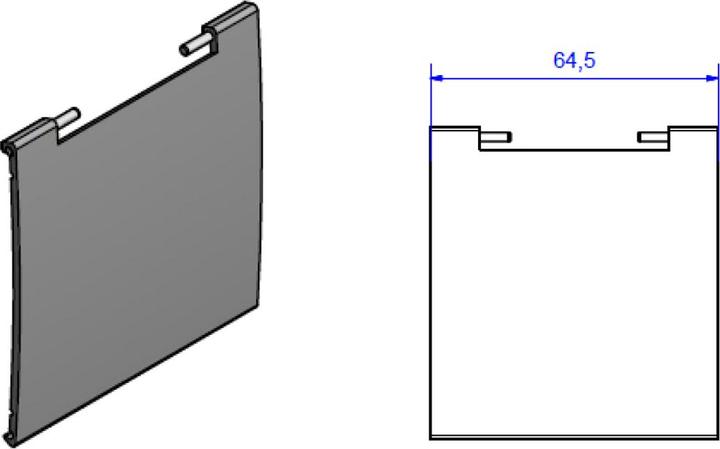 Actual product image Bachmann KAPSA XX-Small - Safety cover for power strip - black, RAL 9005 (927.501) (Cover)