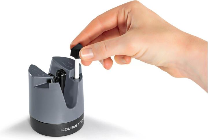 Produktbild Gourmetmaxx Messerschärfer 6.4 cm, Anthrazit/Schwarz, Detailfarbe