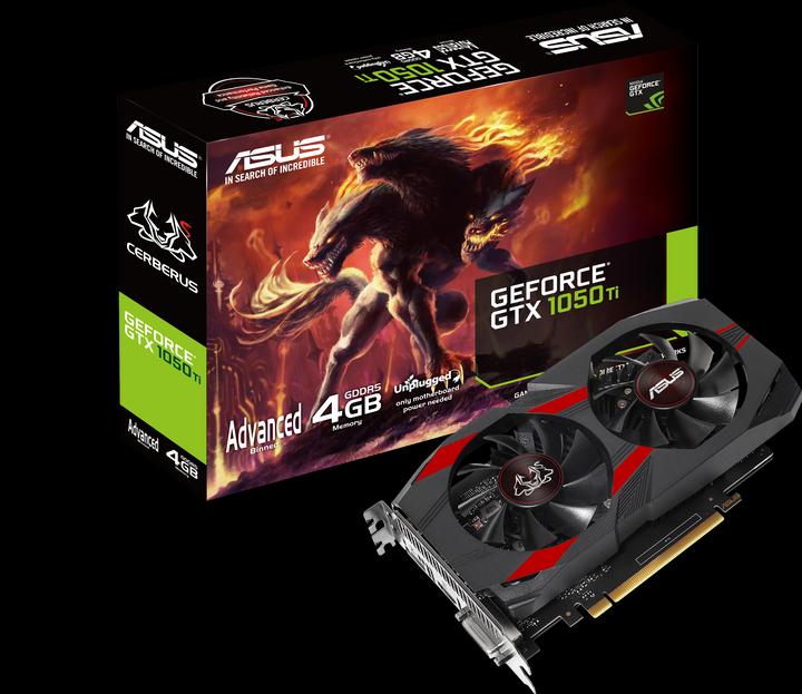 Produktbild ASUS GeForce CERBERUS GTX 1050TI A4G (4 GB)