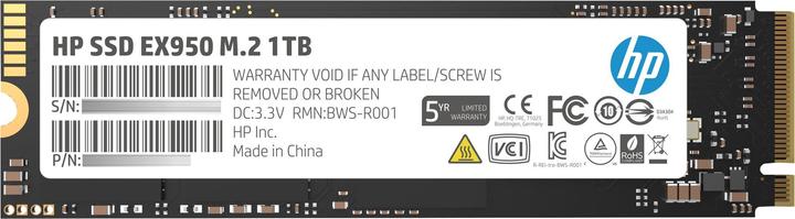 Actual product image HP SSD EX950 1 TB, M.2 PCIe Gen3 x4 NVMe, 3500 (1000 GB, M.2 2280)