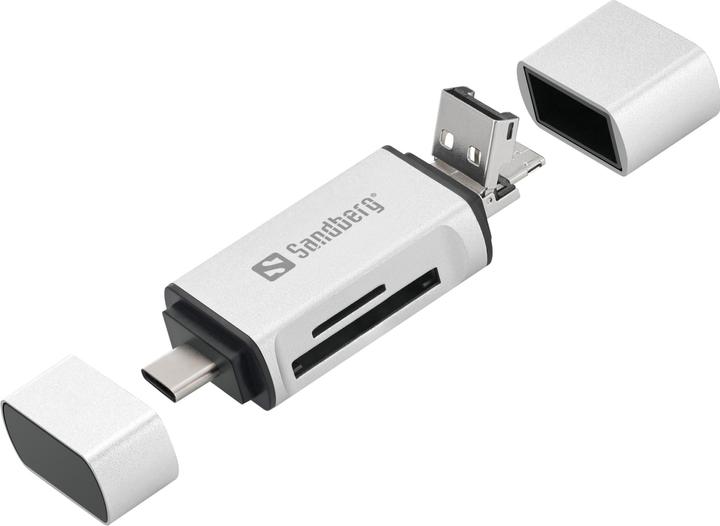 Immagine prodotto Sandberg Lettore di schede USB-C+USB+MicroUSB (USB, Micro USB, USB-C)