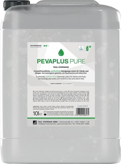 Paul Voorman Handreinigung Pevaplus PURE 10l unparfümiert Kanister PEVAPLUS PURE (Flüssigseife, 10000 ml)