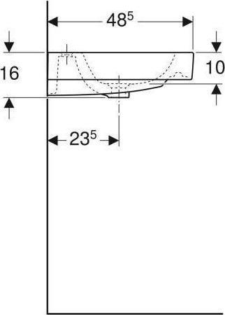 Productafbeelding Geberit Keramag / dubbele wastafel iCon 120 cm wit 124020000 (485 mm, 1200 mm)