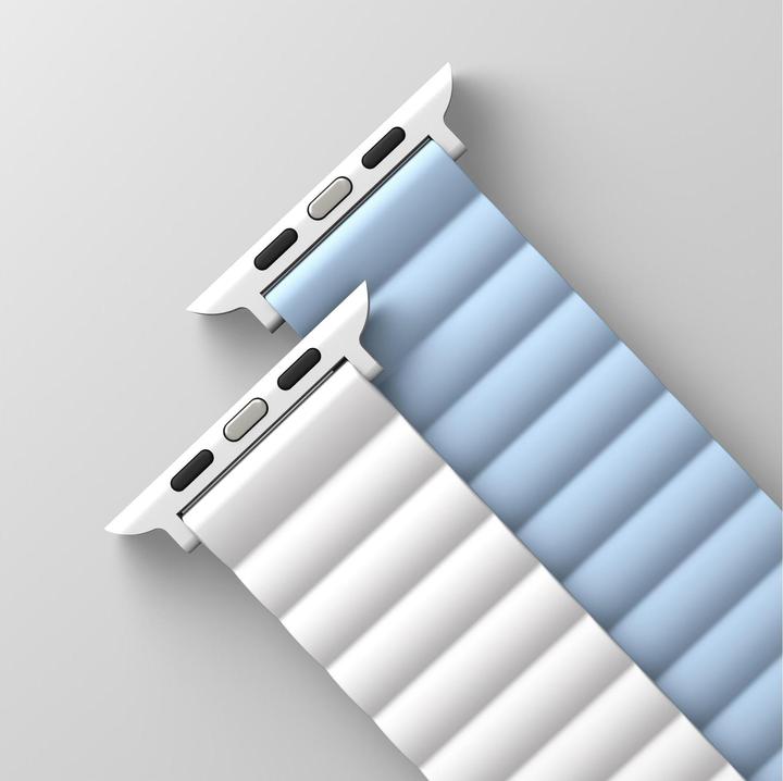 Produktbild Uniq pasek Revix Apple Watch Series 1/2/3/4/5/6/7/8/SE/SE2 38/40/41mm. Reversible Magnetic biały-nie (Silikon, Edelstahl)