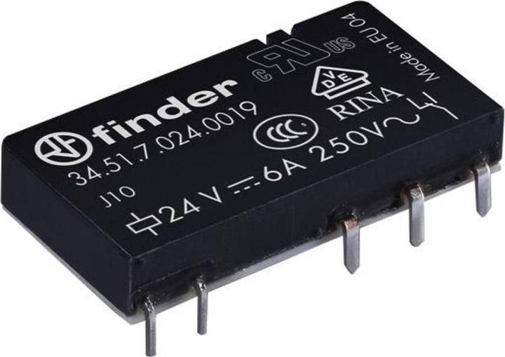 Produktbild Finder Relais Pcb SPDT Spule flach 6A 12Vdc