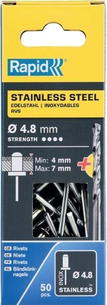 Produktbild Rapid Edelstahl Blindniete Ø 4,8 x 10 mm