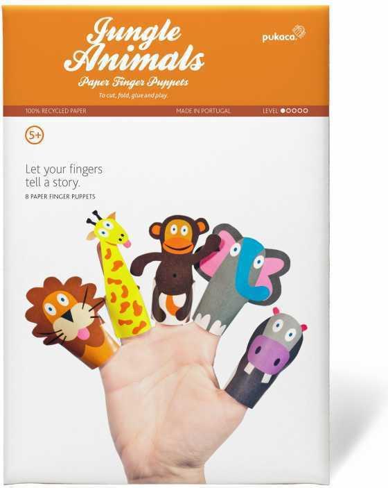 Immagine prodotto Pukaca Set di marionette da dito in carta. 8 animali della giungla (8 x)