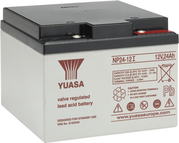 Produktbild Yuasa Blei-Akku NP24-12I, 12V, 24 Ah, 166 x 175 x 125 mm (12 V, 24 Ah)