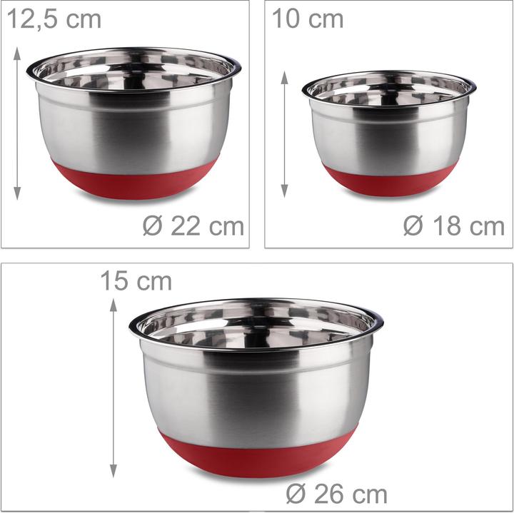Produktbild Relaxdays Schüssel Set (26 cm, 4.50 l, 3 x)