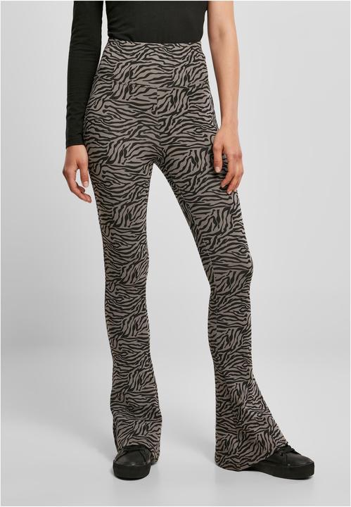 Produktbild Urban Classics Ladies High Waist Zebra Boot Cut Leggings - 14105 (XL)