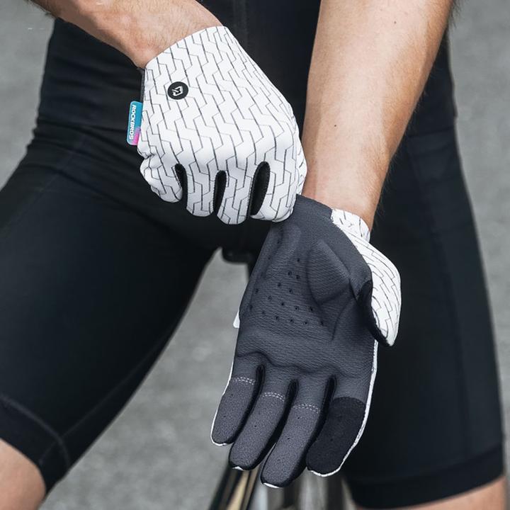 Immagine prodotto Rockbros sports gloves full spring-summer size M - white and black (M)