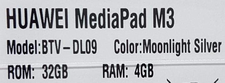 Actual product image Huawei MediaPad M3 (4G, 8.40", 32 GB, Silver)