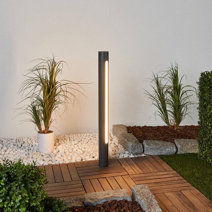 Actual product image Lucande Tomas outdoor garden light H75 Dark Grey/White (189 lm, IP54)