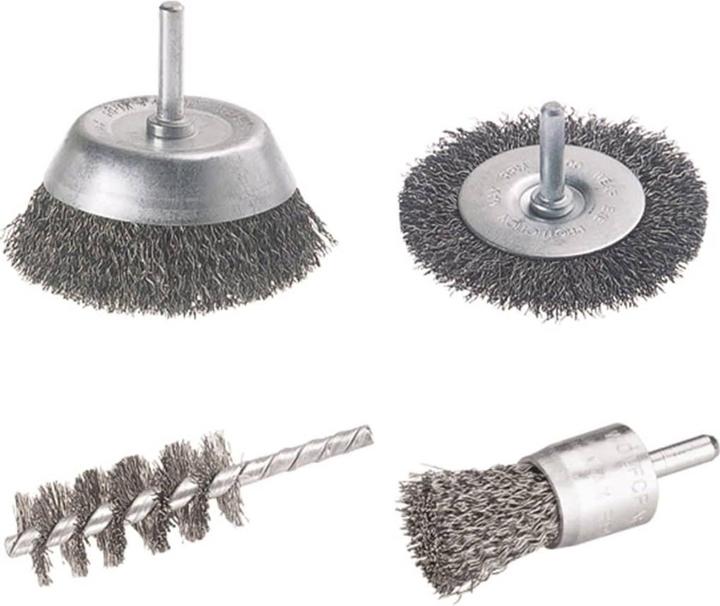Immagine prodotto wolfcraft wolfcraft 1 set di spazzole metalliche in acciaio 4 pezzi, S=6mm