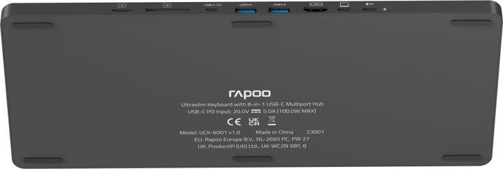 Actual product image Rapoo Keyboard With USB-C Adapter En (DE, Cable)