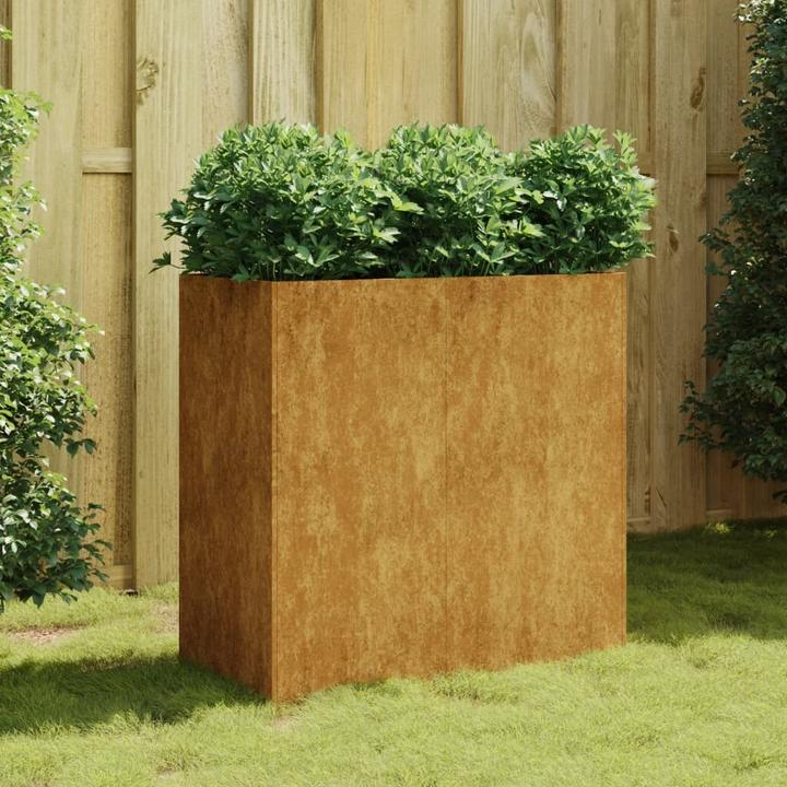 Image du produit VidaXL Pflanzkübel 80x40x80 cm Cortenstahl, Farbe: Rostig
