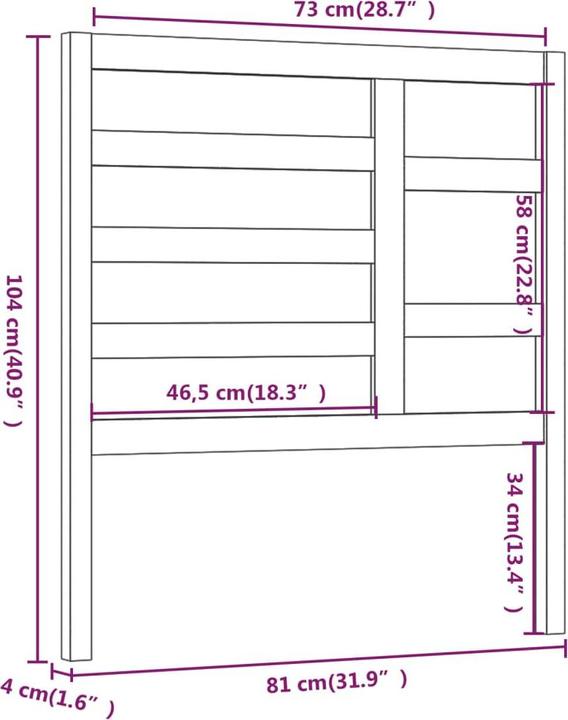 Produktbild VidaXL Edan (96 x 4 x 104 cm)